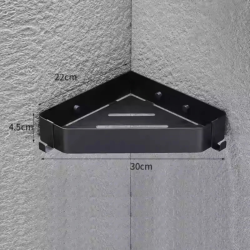 VGX Bathroom Shelf Shower Trangle Shelfes Corner Storage Rack Wall Mounted Shelves Stainless Steel Basket Kitchen Accessories