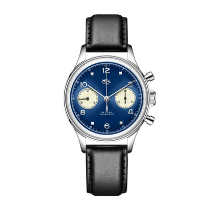 SEAKOSS Mechanical Watches for Men Pilot Chronograph 38mm Original 1963 st1901 Movement Hand Windin Sapphire Retro Men's Watches