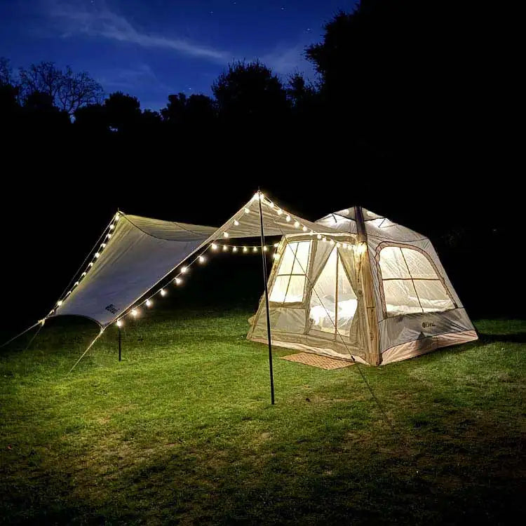 Outdoor Easy Setup Waterproof Air Inflatable Cabin Camping Tent House With Hand Pump