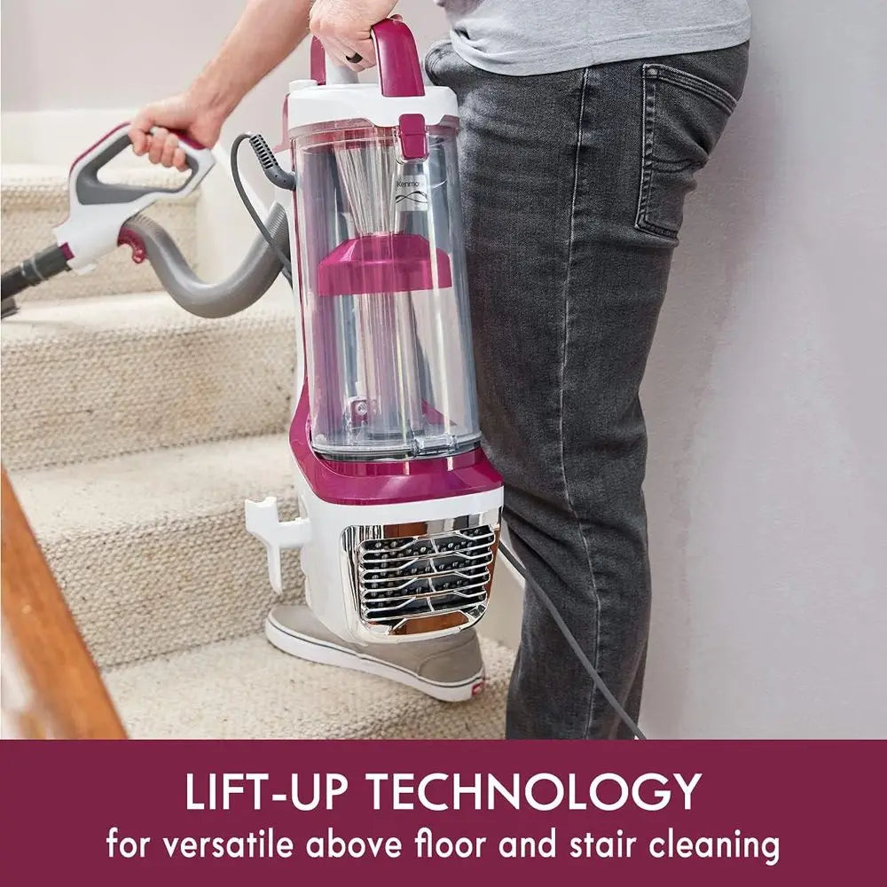 DU5092 Bagless Upright Vacuum Lift-Up Carpet Vacuum Cleaner 2-Motor Power Suction with Hair Eliminator Brushroll, Pet Handi-Mate