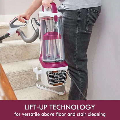 DU5092 Bagless Upright Vacuum Lift-Up Carpet Vacuum Cleaner 2-Motor Power Suction with Hair Eliminator Brushroll, Pet Handi-Mate