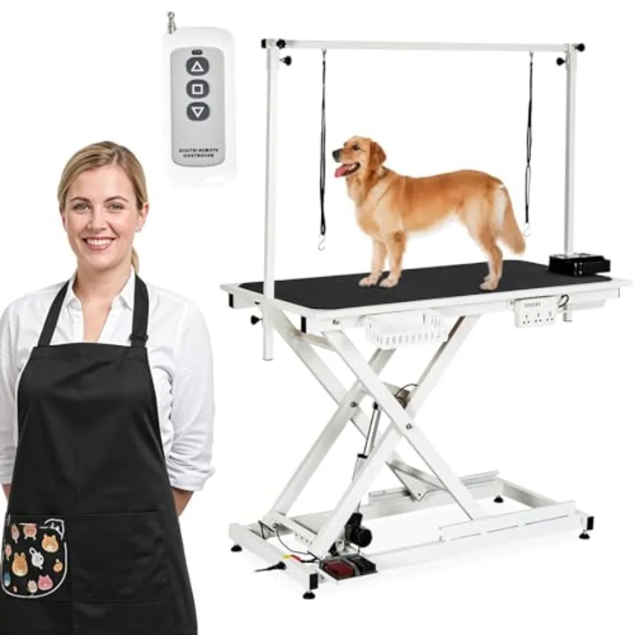 50inch Hydraulic Dog Grooming Table300LBS Electric Grooming Table for Dogs Professional Pet Grooming Station for Large and Smal