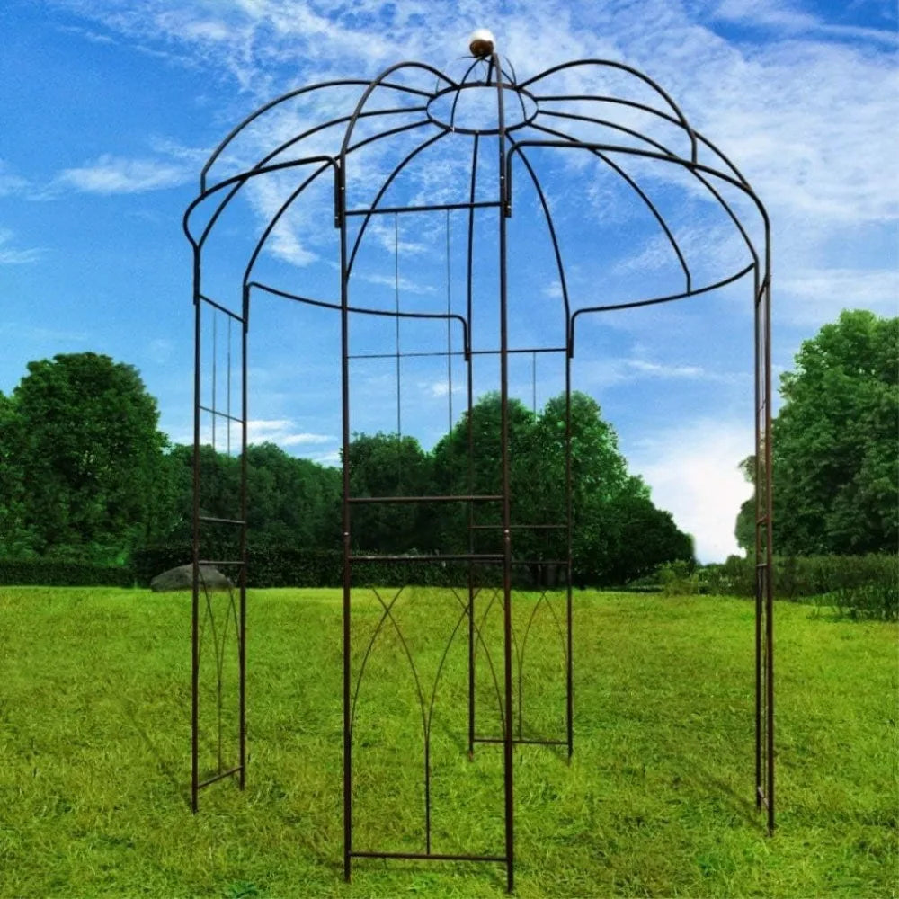 French Style Birdcage Shape Heavy Duty Gazebo, 9' High x 6'6 Wide, Pergola Pavilion Arch Arbor Arbour Plants Stand Rack for We