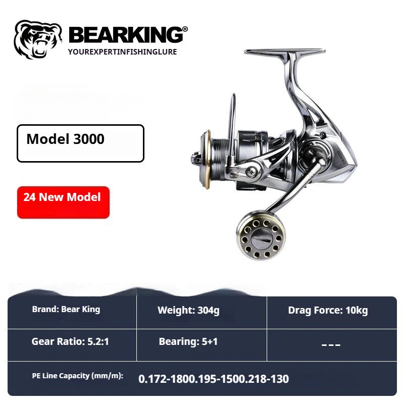 2024 New Kaiser Saltwater Spinning Reel, Anti-Corrosion 5+1 Stainless Steel Bearings, Lure / Rock / Boat Sea Fishing Reel