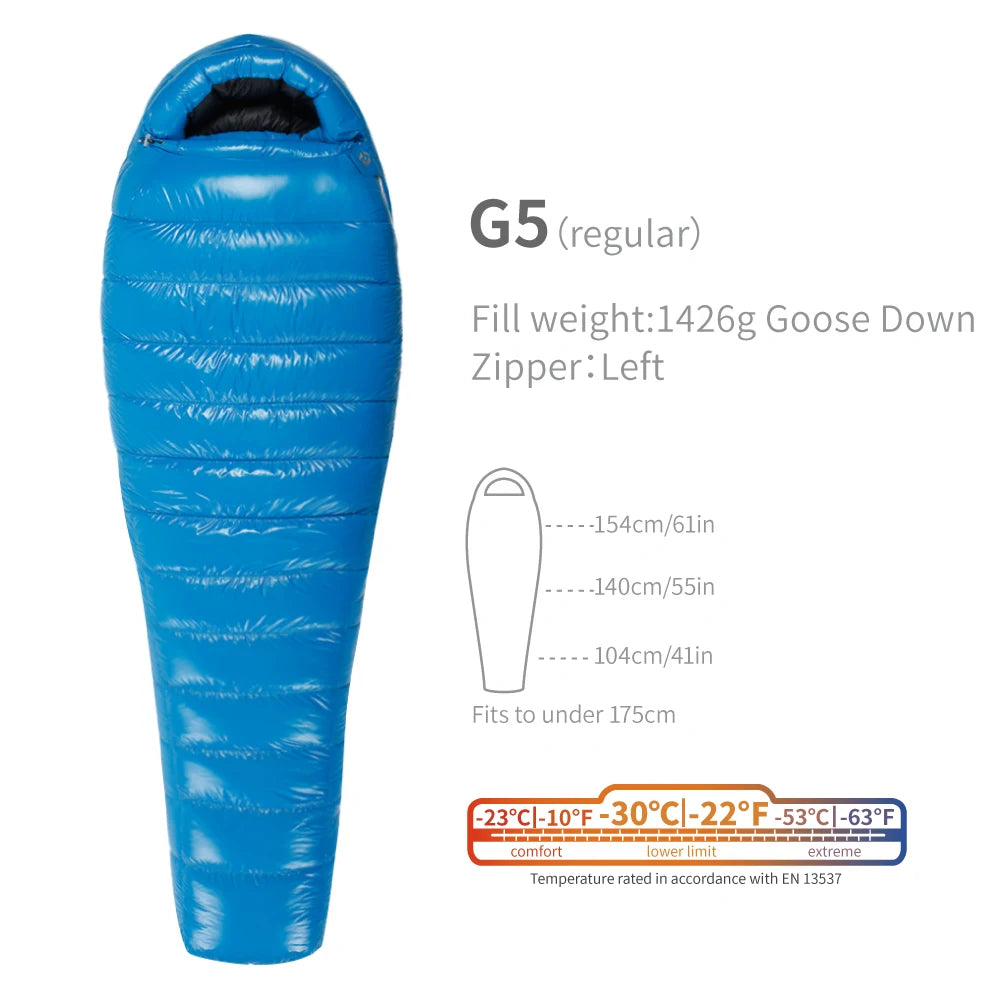 AEGISMAX G1-G5 Series 800FP Goose Down Sleeping Bag Ultralight Outdoor Camping Hiking Sleeping Bag for Men & Women