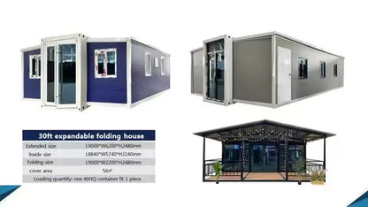New Design 3 Bedroom Luuxury Expandable Folding Container House Prefab Foldable Mobile Luxury Steel Container Homes