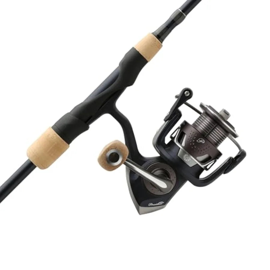 Pflueger President XT Spinning Reel and Fishing Rod Combo for Saltwater and Freshwater Fishing with High-Speed Gear System Dura