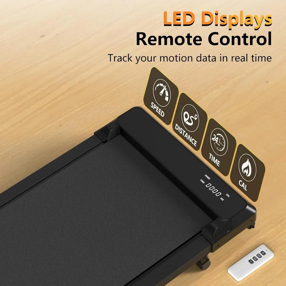 Compact 2.5HP Incline Treadmill for Walking and Jogging, Desk-Under Dual Functionality with Adjustable Incline for Fitness Enthu