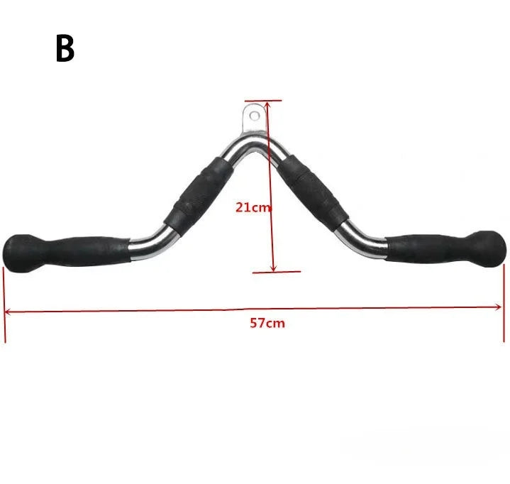 Fitness Solid T-bar, V-Bar Heavy Duty Load Bearing Lat Pull Down Bar,Fine Polishing Sitting Rowing Fitness Equipment Accessories