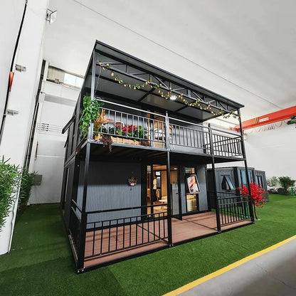20 30 40Ft Modular Home Prefabricated Garden House Two-Story 4 5 Bedroom 2-Bedroom Expandable Container Living Room Mall