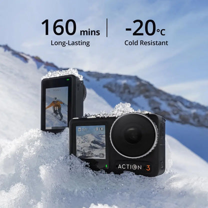 4K/120fps Waterproof Action Camera with 1/1.3-Inch Sensor, 160-Min Battery, Low-Light Performance for Outdoor Adventures