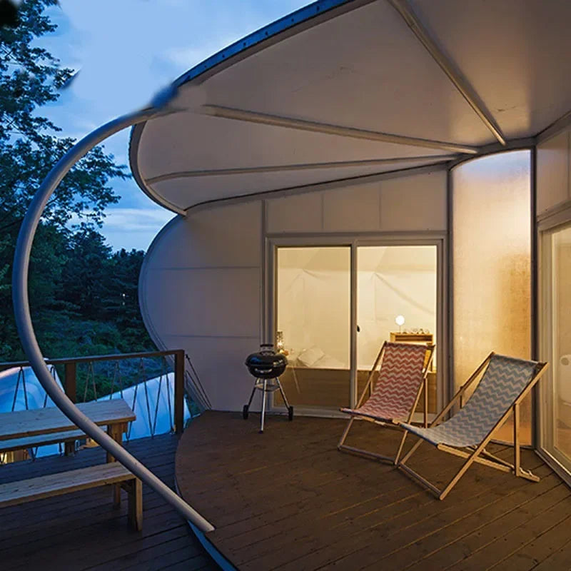 Holiday Camp Steel Structure Special-Shaped Camping Cabin Tent Outdoor Bathroom Donut Luxury Hotel Tent