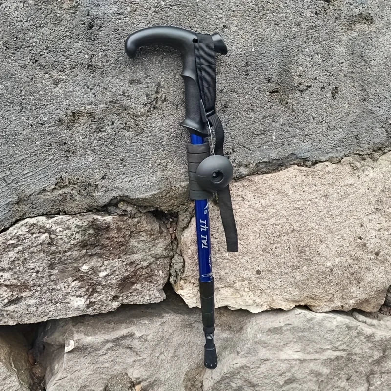 Durable Alloy Trekking Poles. Ultra-light, Adjustable T - Handle with Shock Absorption. Comfort Grip, Ideal for Hiking.