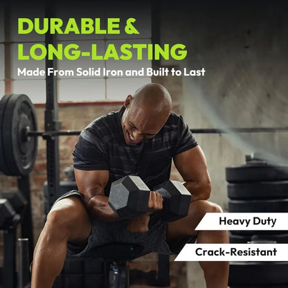 Hex Dumbbell Set 2.565 lb Rubber Encased Exercise Fitness Dumbbells Weights Dumbbells Set of 2 Hand Weight for Strength Trainin