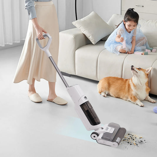 Cordless Wet Dry Vacuum Cleaner 250W Handheld Floor Washing Machine Self-Cleaning Floor Washer with LED Voice for Hard Floor