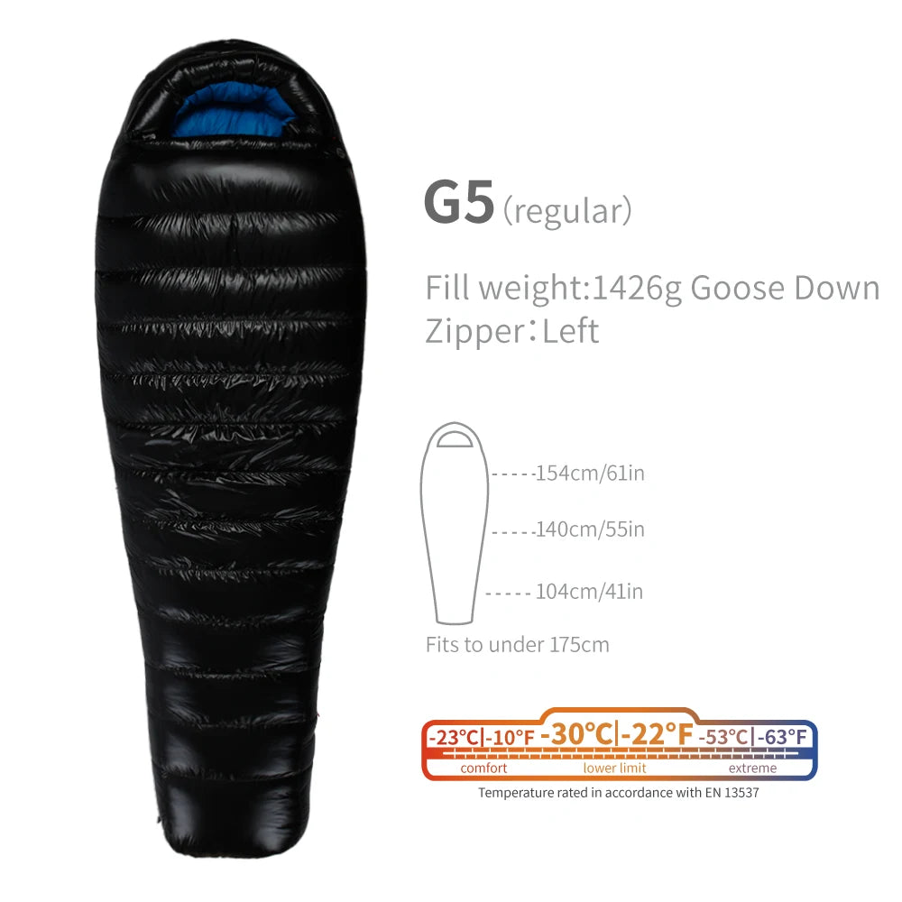 AEGISMAX G1-G5 Series 800FP Goose Down Sleeping Bag Ultralight Outdoor Camping Hiking Sleeping Bag for Men & Women