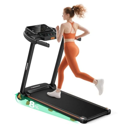Folding Treadmills for Home with Incline 3.0HP Quiet Brushless Portable Fitness Running Walking Exercise Treadmill with LED Dis