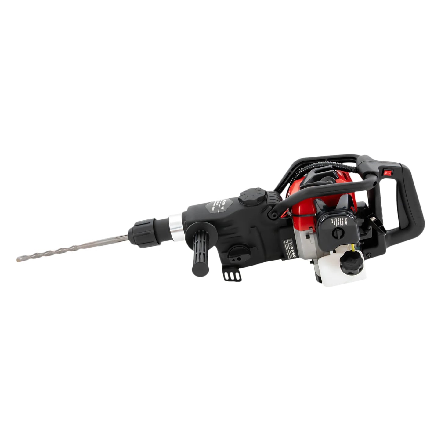 3-in-1 Gasoline Hammer Drilling Machine 32.6CC 2 Stroke Gas Powered Demolition Concrete Breaker Rock Drill 1200W w/Chisels