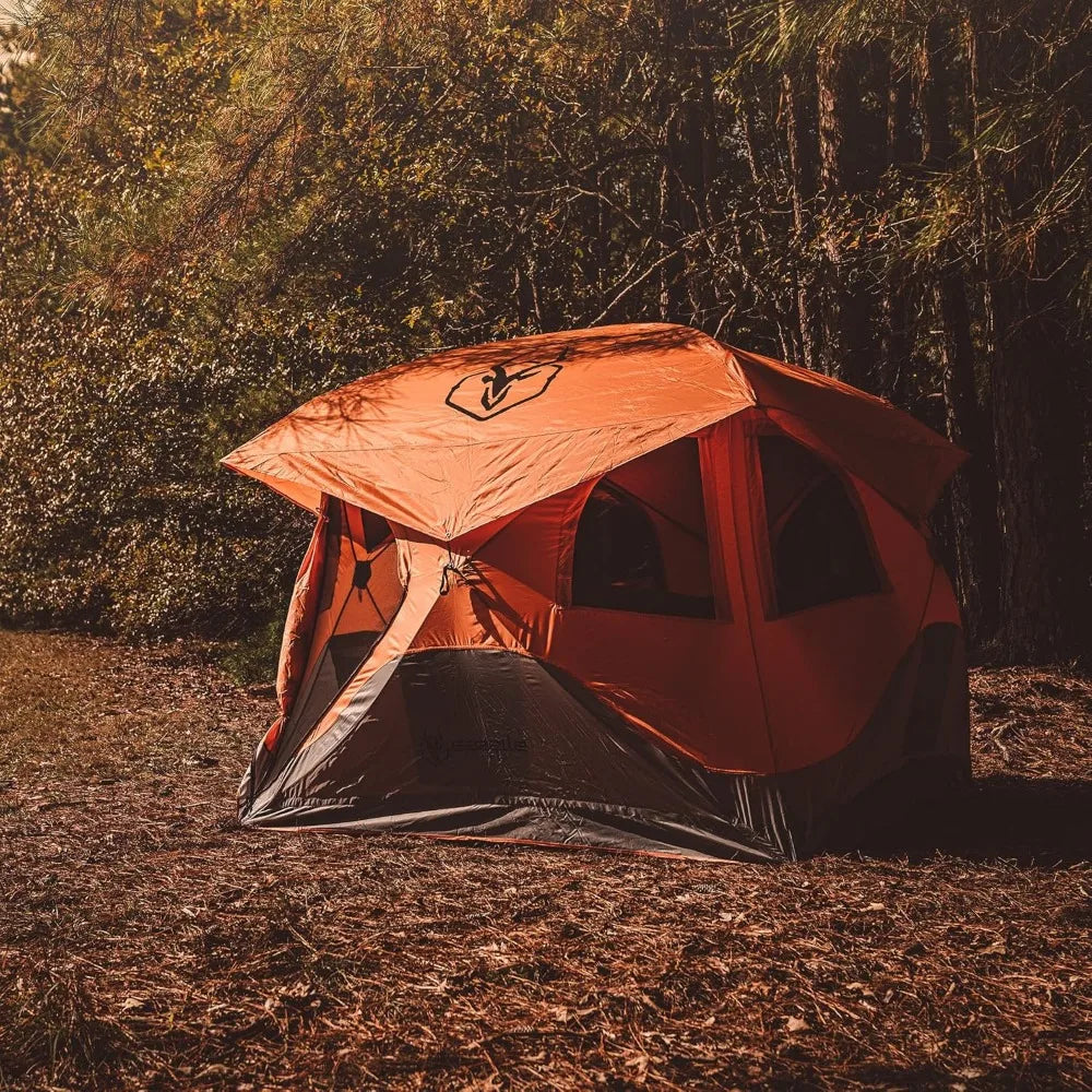Gazelle Tents T4 Hub Tent: Quick 90-Second Setup, Waterproof and UV-Protected, with Removable Floor and Ample Storage for 4 Peop