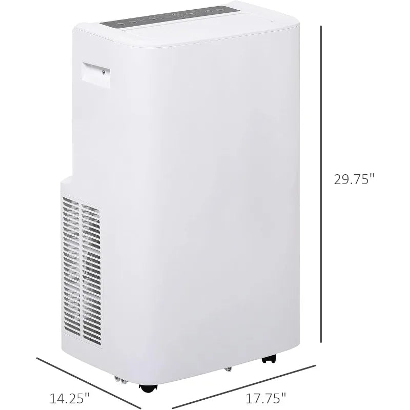 HOMCOM 12000 BTU Portable Air Conditioner for Rooms Uo to 549 Sq.Ft., 4-in-1 Mobile AC Unit with Dehumidifier, Cooling Fan