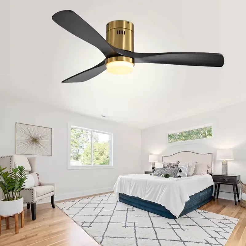 Sofucor Hot sale Modern 52-inch ceiling fan with LED DC 6-speed high wind speed with remote control