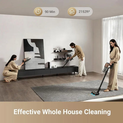 Z20 Cordless Vacuum Cleaner, Smart Vacuum Cleaner with 250AW Powerful Suction, Up to 90 Minutes Runtime, Versatile for All Surfa