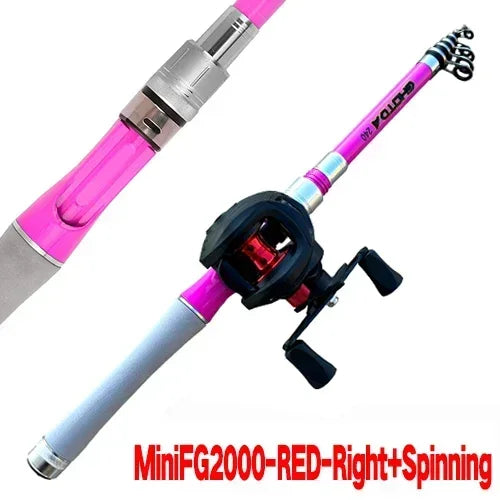 Trout Pesca Fishing Rod and Reel Combo 1.5m1.8m 2.1m 2.4m Carbon Fibe Lure Rods and 5.2:1 Spinning Wheel 7.2:1 Baitcasting Reels