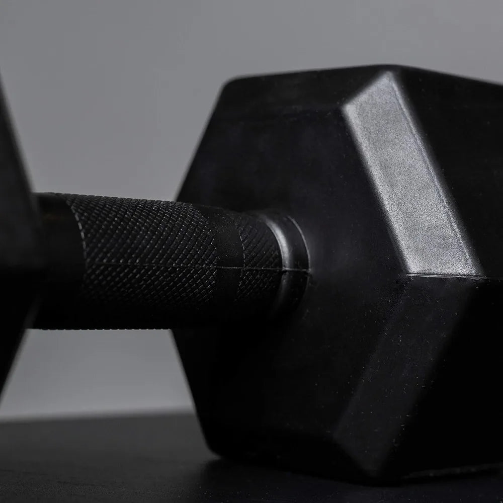 Rep Fitness Rubber Grip Dumbbells - Ideal for Cold Garage Workouts - Available in Pairs and Sets: 5-50 lbs, 5-75 lbs