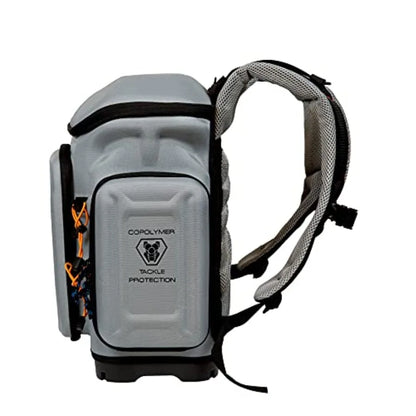 Atlas 3700 Tackle Fishing Backpack Gray Material for WoLures Baits Waterproof Non-Skid Base Grey