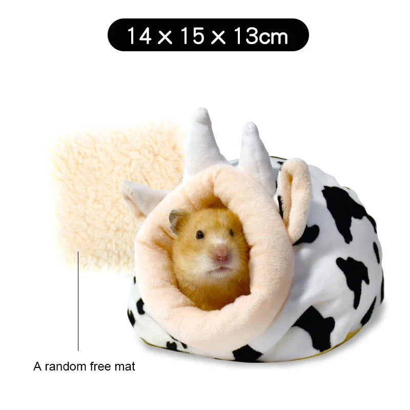 Hamster Supplies Cotton Nest Pet Rat Hammock Hedgehog Squirrel Soft Warm Insulated Winter Cottage Small Pet Sleeping Bed