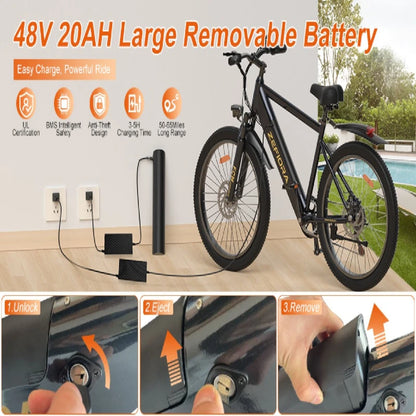 Scooter Electric 14 26 Inch 1000w 30-50mph 30-60miles 48v 10ah 15ah Battery,free Local Shipping Certified Ul2849 Electric Bike