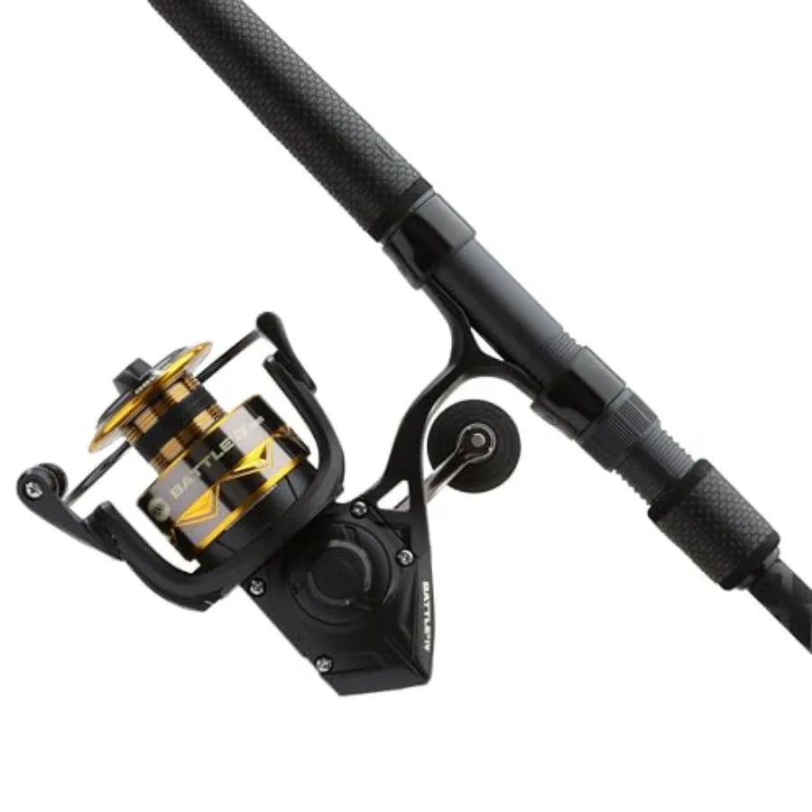 PENN Battle IV Spinning Reel and Fishing Rod Combo for Saltwater and Freshwater Fishing Durable Aluminum Alloy Frame High-Perfo