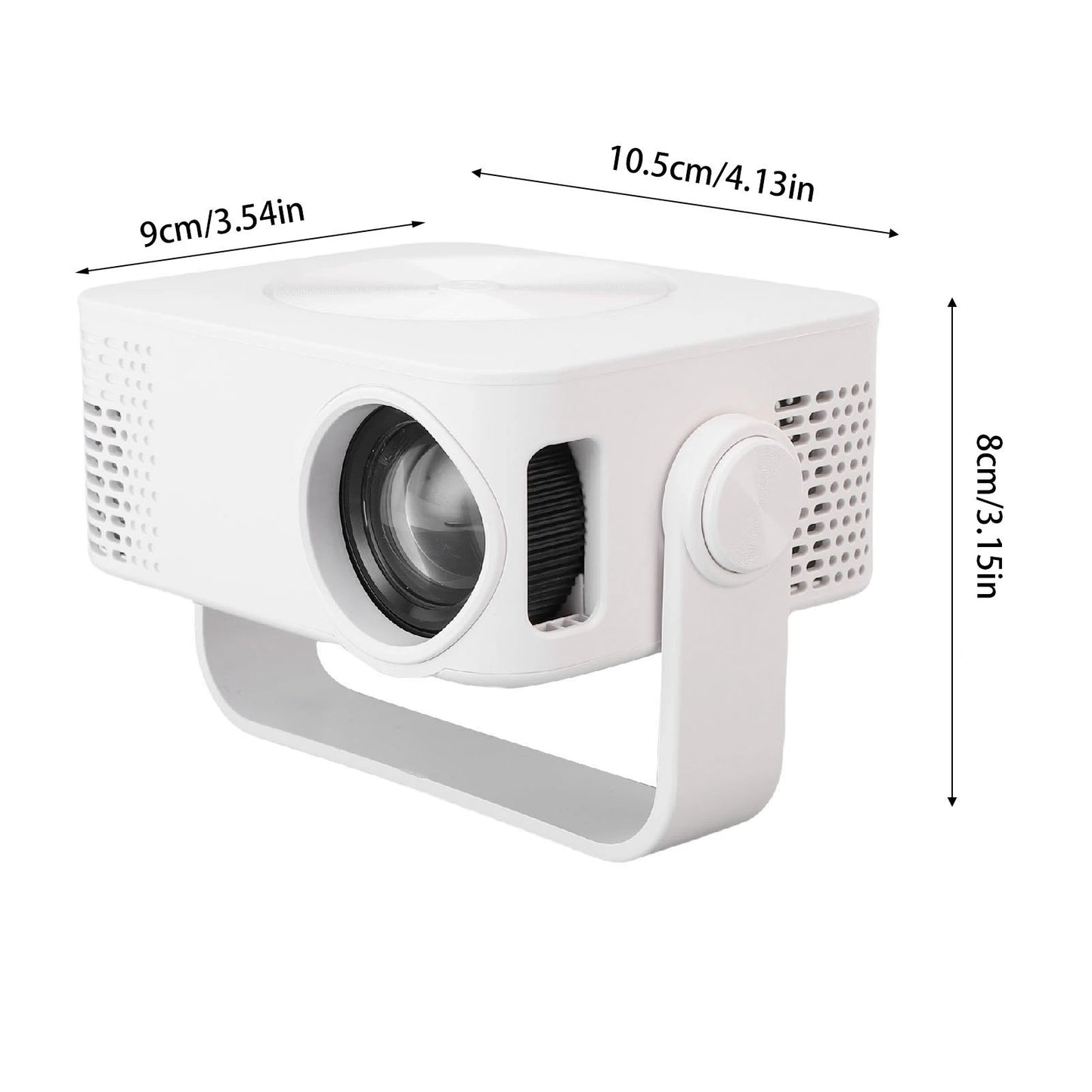 Projector WiFi Portable Projector 360° Rotation LED 1080P Auto Keystone Correction with Remote Control for Gaming Sessions