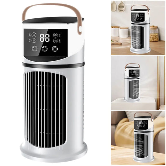 3-in-1 Water Cooling Fan 8H Timer Air Conditioner Air Cooling Fans Personal Humidifier 9 Speeds Table Fan For Home Room Office