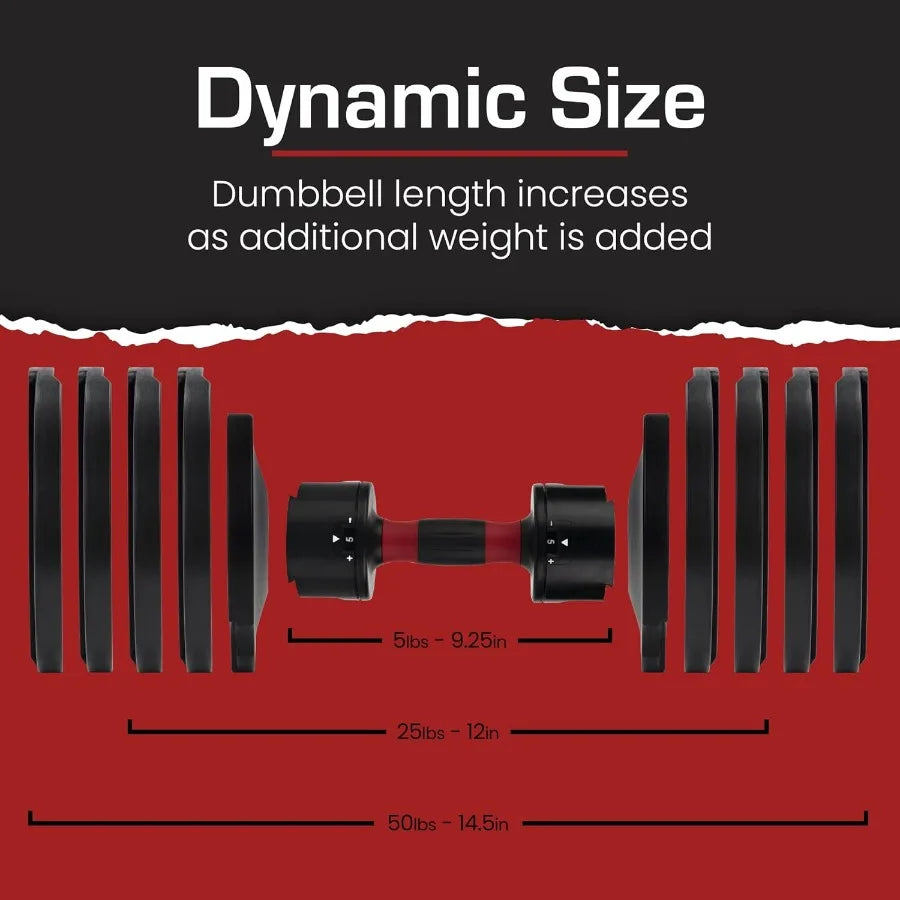 Core Fitness Adjustable Dumbbell Weight Set by Afable Dumbbells