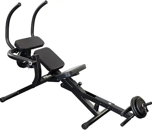 Best Fitness Semi Recumbent AB Crunch Bench, Lower & Upper Abdominal Muscles Workout Machine For Home Gym, Midnight Black