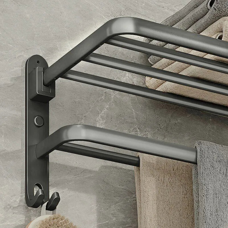 Towel Rack Non Perforated Wall Mounted Bathroom Toilet Towel Rack Bathroom Storage Rack Towel Holder Bathroom Towels Holder