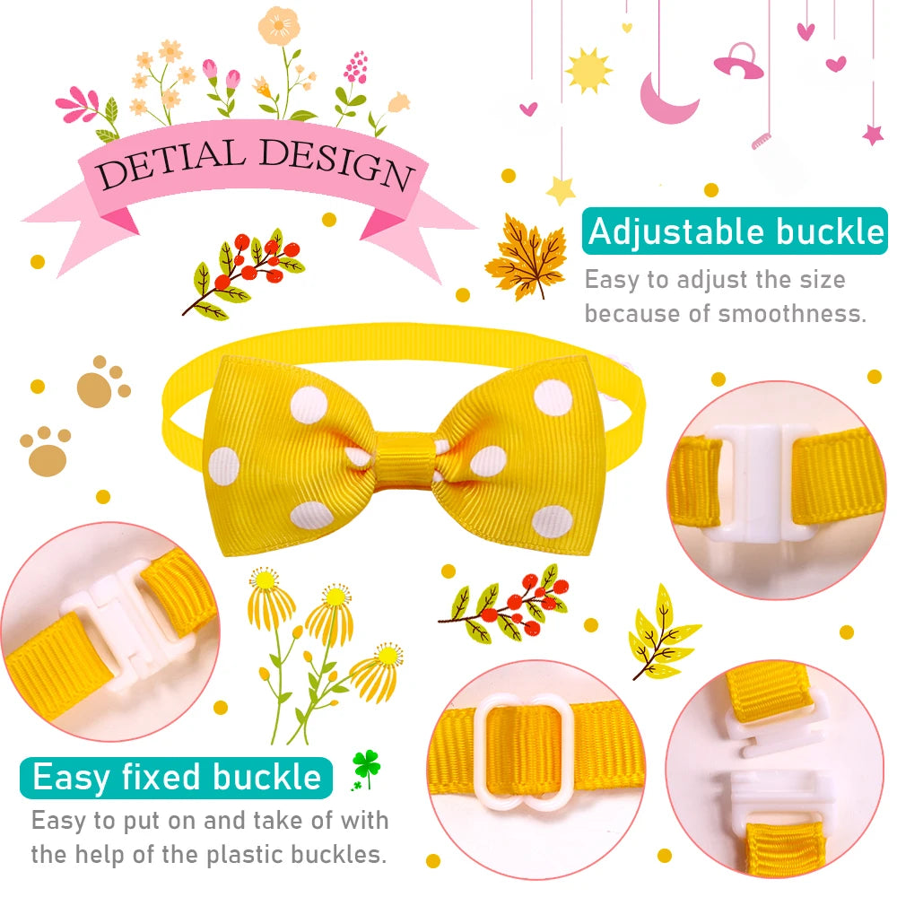 20pcs Dog Supplies For Small Dog Bowtie Dot Style Dog Grooming Accessories Dogs Pets Bow Tie For Dogs Products  Dog Items