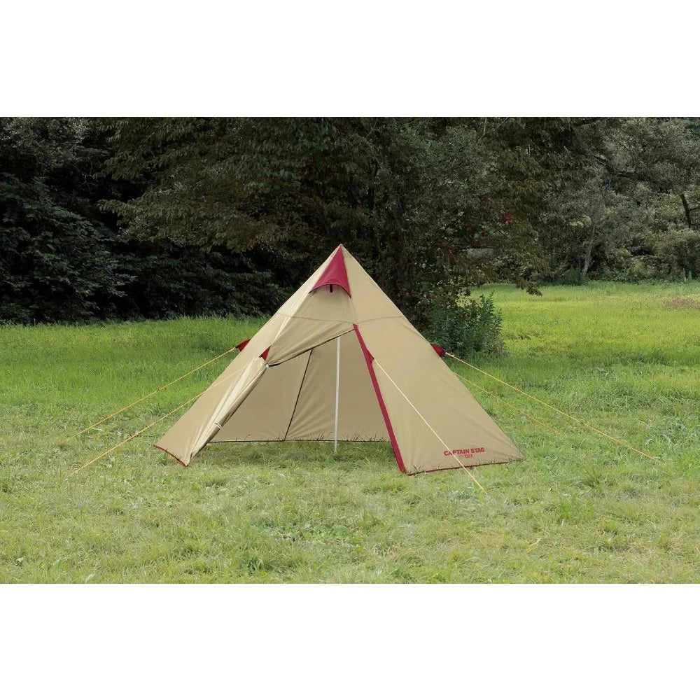 Aluminum Frame 300UV Rated UA-16 Tipi Style 3-Person Tent with PU Coating and Carry Bag