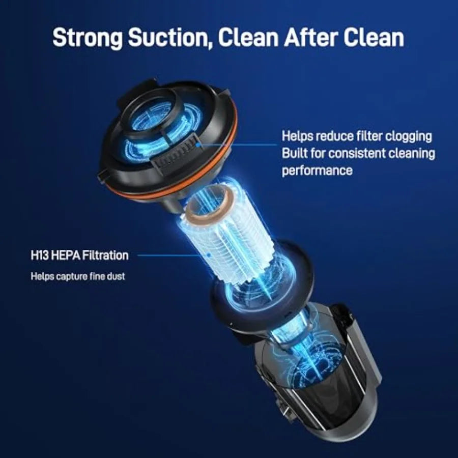 CoreJet5 Cordless Vacuum Cleaner 450W 150AW 33kPa Self-Emptying Stick Vacuum with All-in-One Dock and Rechargeable Battery for