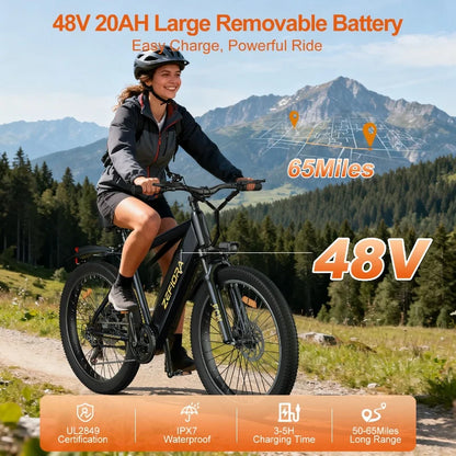 Electric Bike 14 26 Inch 1000w 30-50mph 30-60miles 48v Removable Battery,multiple Different Models Mountain Electric Bicycle
