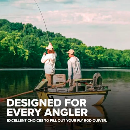 Fly Fishing Rod and Reel Combo for Clearwater Outfit - Smooth Responsive Action with Arbor Reel Fly Line Backing 4X Leader Case
