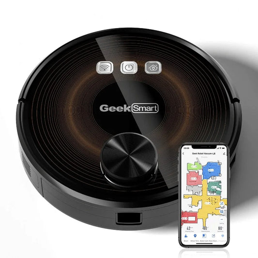 LDS Navigation Robot Vacuum Cleaner - 3-in-1 Vacuum/Sweep/Mop Wi-Fi App Control 2800Pa Suction 3200mAh Battery 160min Runtime S