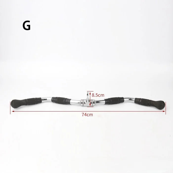 Fitness Solid T-bar, V-Bar Heavy Duty Load Bearing Lat Pull Down Bar,Fine Polishing Sitting Rowing Fitness Equipment Accessories