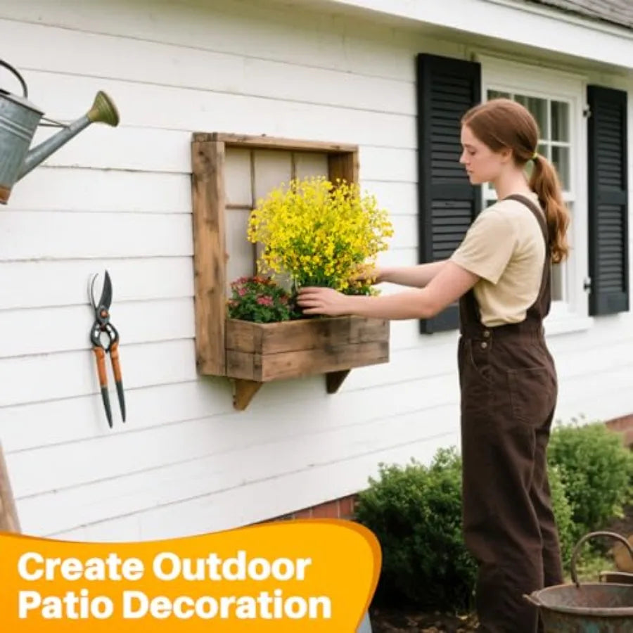 Thanksgiving Fake Flowe for tion 3PCS Artificial Flowe for Outdoo Fake Plants Indoor Plants Fall tions for Home Decor Patio Wed