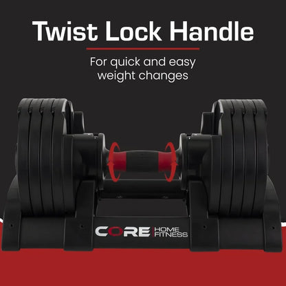 Core Fitness Adjustable Dumbbell Weight Set by Afable Dumbbells