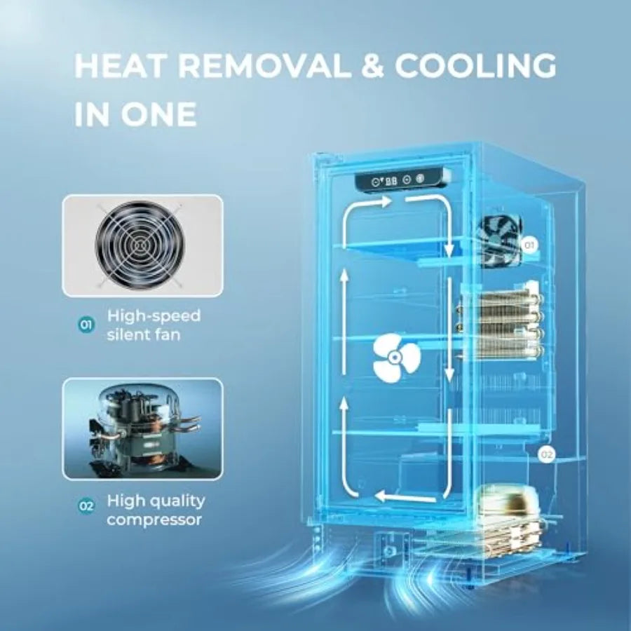 15 Inch Under Counter Beverage Refrigerator with Stainless Steel Door for Beer Wine Soda Builtin Drink Fridge Holds 125 Cans Id