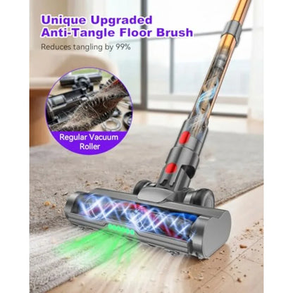YU7 Max Cordless Vacuum Cleaner 600W 75Min 55kPa Powerful Suction Stick Vacuum Anti-Tangle Touch Screen Self-Standing Lightweig
