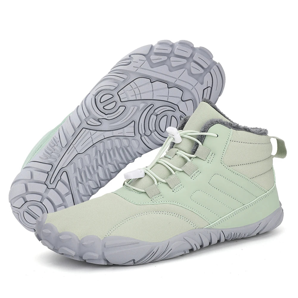 Winter Warm Camping Sneakers Women Men Rubber High Ankle Boots Waterproof Non-Slip Breathable for Trekking Climbing