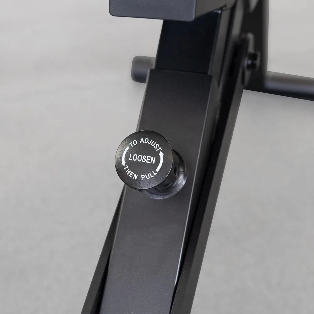 Best Fitness Semi Recumbent AB Crunch Bench, Lower & Upper Abdominal Muscles Workout Machine For Home Gym, Midnight Black